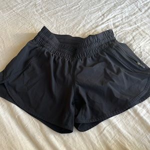 Black lululemon running shorts